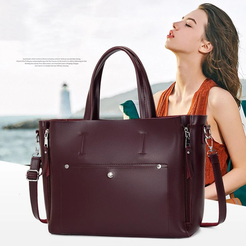 

OLD TANG High Quality Leather Bag Women's Handbag Large Capacity Crossbody Shoulder Bags for Women 2020 Designer Bolsas Feminina