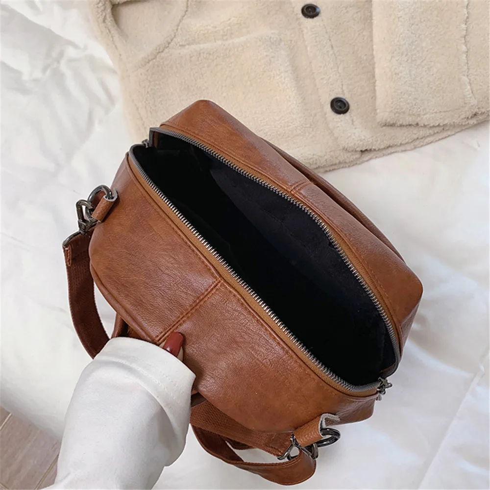 

Fashion High-capacity Women's Backpack High-quality Leather Multifunctional Women Shoulder Bags Luxury Designer Ladies Bag Sac