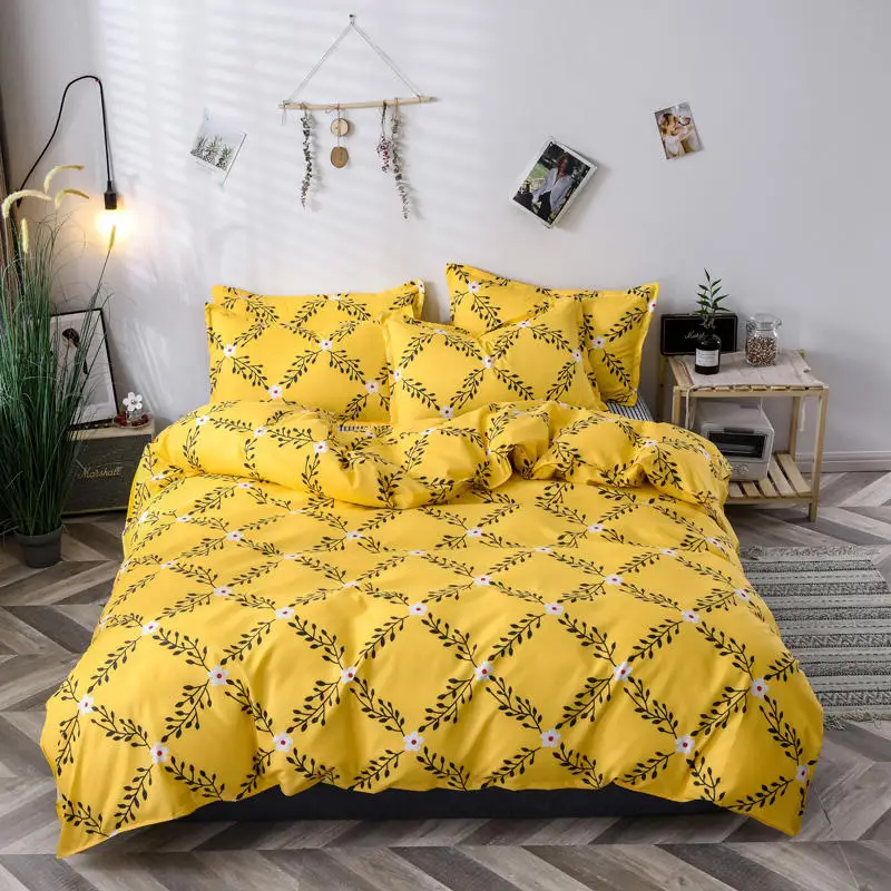 Nordic Duvet Cover Set 220x240 King Size Simple Bedding Striped Couple Bed Quilt Sheet Pillowcase Single Double Queen | Дом и сад