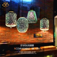 3d design stained glass chandelier restaurant chandelier vintage clothing store cafe bar light fixtures