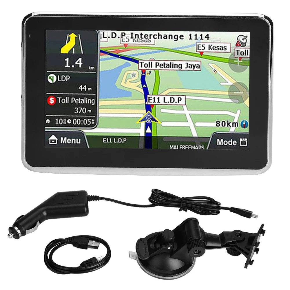 

Универсальный 5-дюймовый сенсорный экран автомобильный навигатор GPS-навигатор DDR256M 8G MP3 FM Карта Европы 508