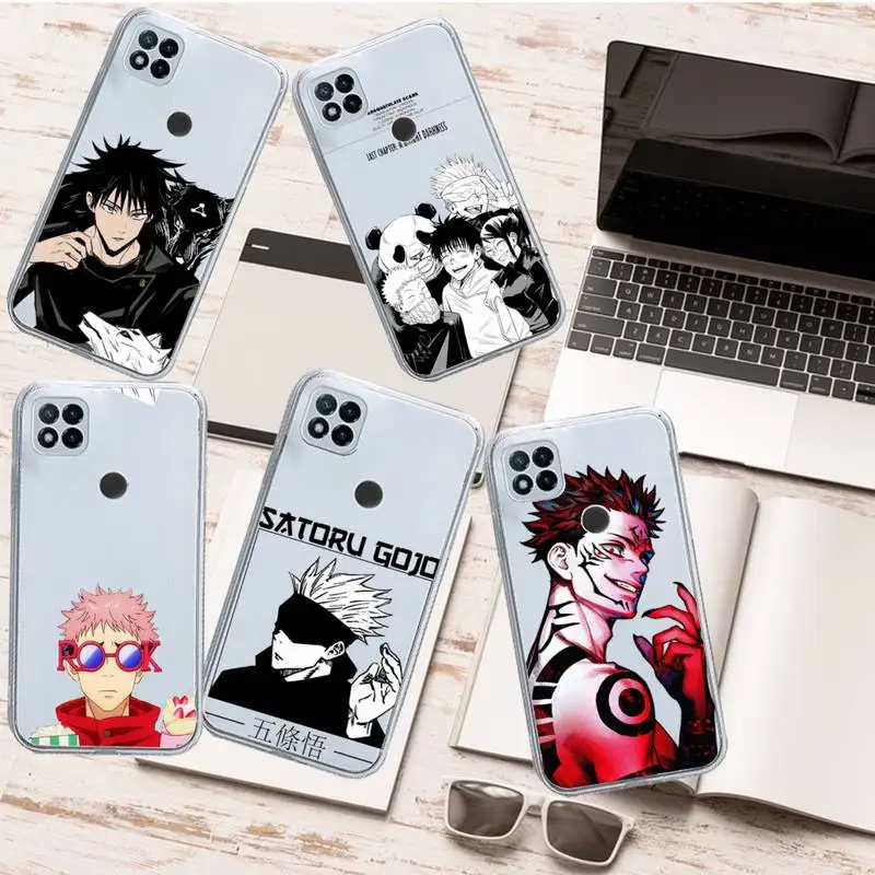 

Jujutsu Kaisen anime Phone Case Transparent for Xiaomi redmi note 5 7 8 9 10 11 t S A lite pro high quality funda