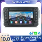 Автомобильный мультимедийный плеер 2DIN, Android 10,0, DSP, GPS, без DVD, Wi-Fi, OBD2, для Mercedes Benz CLK W209 W463 W208