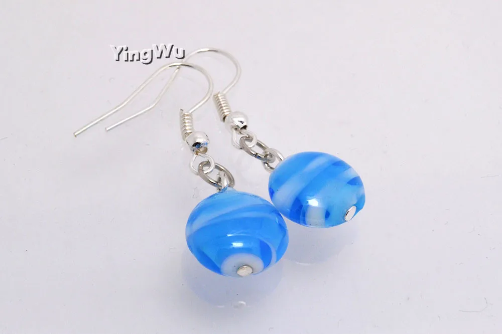 Yingwu 6 пар в партии новинка ручная работа муранское стекло Микс Цветов женские