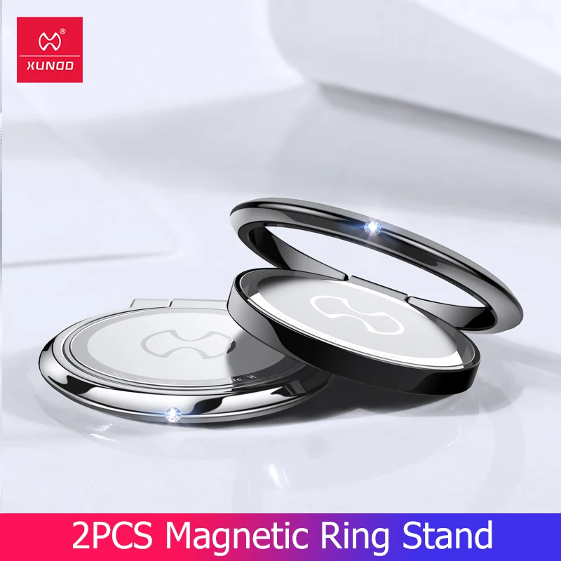 2PCS Phone Stand For Xiaomi Note 8 Pro K20 9 Poco X3 Magnetic Ring Stand For iPhone 11 12 Pro Max Xs 7 8 Metal Holders For Phone