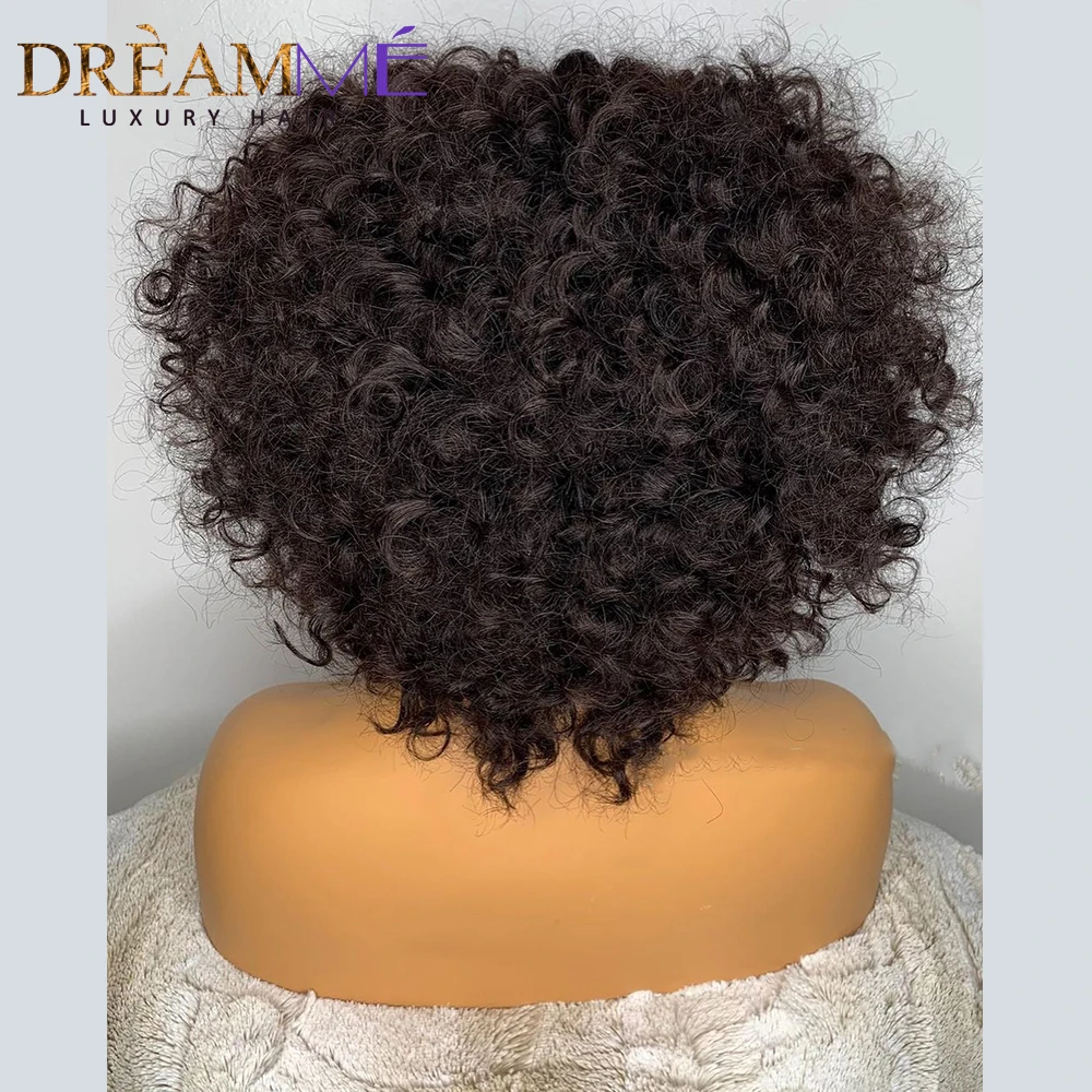 180% плотность афро кудрявые короткие стрижки боб парики с челкой Бразильские