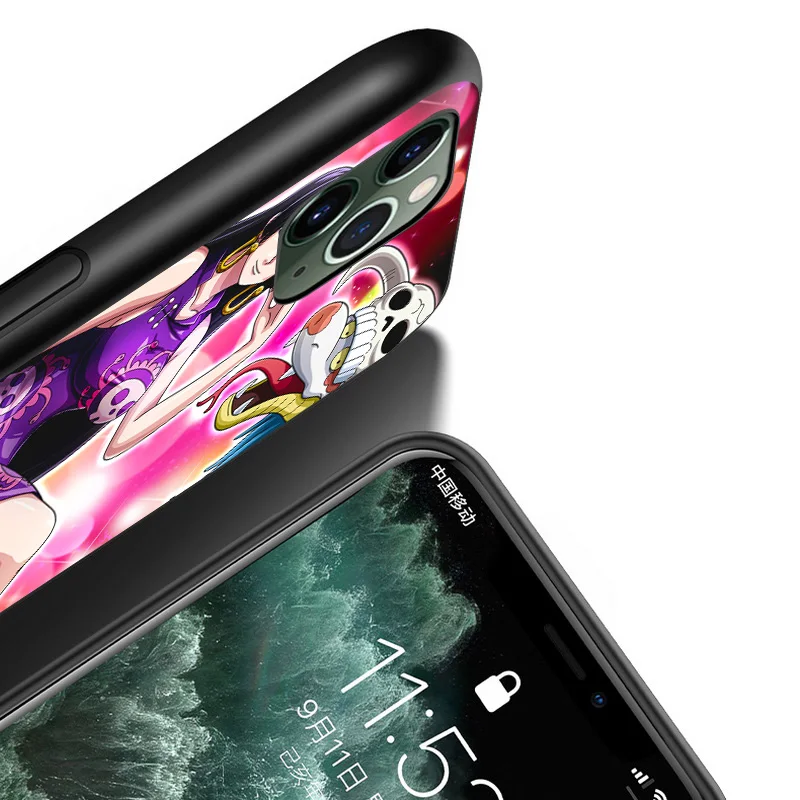 

One Piece Anime Girl Boa Hancock For Apple iPhone 12 Mini 11 XS Pro Max XR X 8 7 6 6S Plus 5 5S SE 2020 Black Phone Case