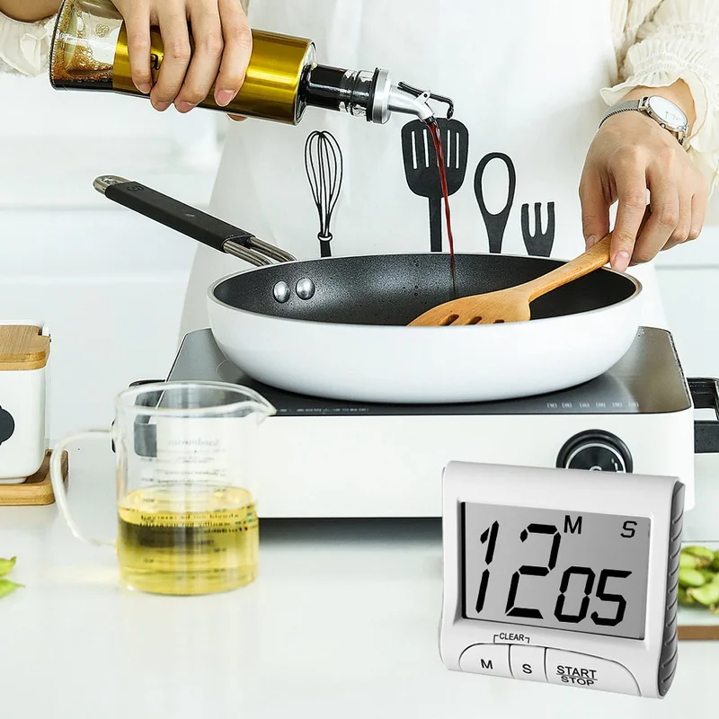 1 шт. кухонные часы портативные цифровые для приготовления пищи большой ЖК
