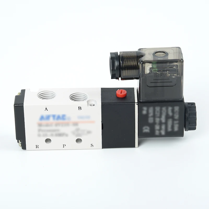 

4V210-08 Solenoid Valve DC 24V Pneumatic 5 Port Male Connectors BSPT Thread