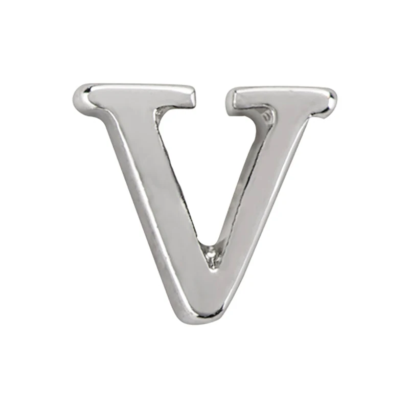 10pcs Silver letter V Charm  floating charms for Living glass locket