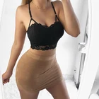 Женское кружевное привлекательное модное однотонное нижнее белье на бретельках с открытой спиной прозрачная верхняя одежда кружевное нижнее белье бюстгальтер Y2k Бюстье Топ