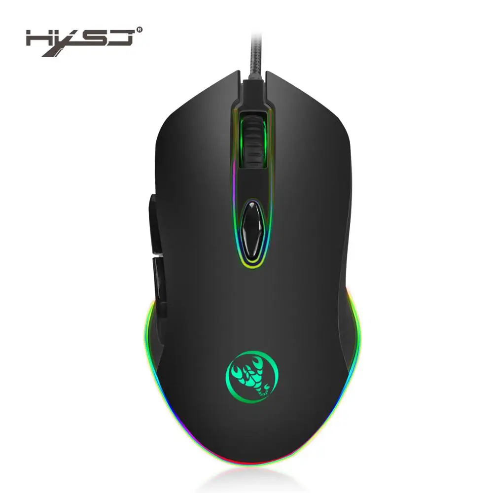 S500 HXSJ ZERODATE программируемая игровая мышь 4800 dpi 6 кнопок RGB с подсветкой USB оптическая мышь для геймера для ПК ноутбука - Цвет: S500 HXSJ