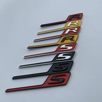 long r s badge letter emblem for mercedes benz amg gtr gts c63s e63s glc63s gle63s car styling trunk sticker black red yellow
