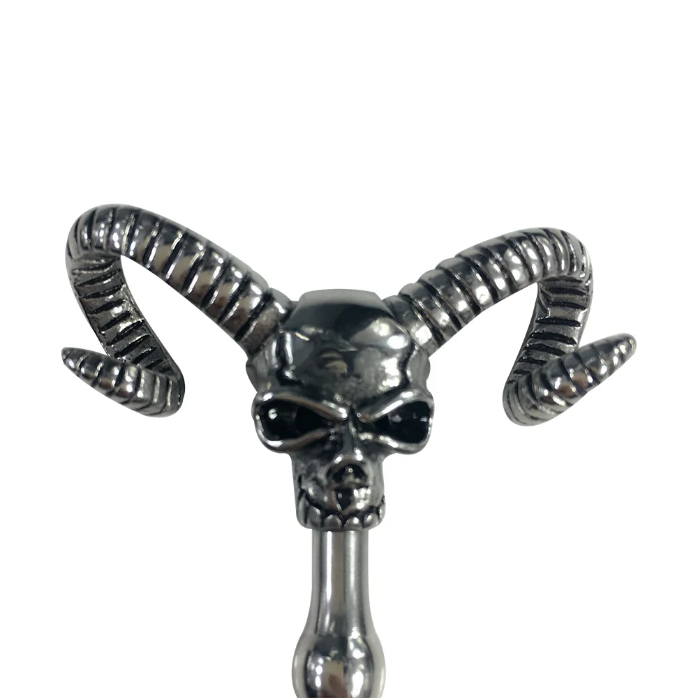 140 мм новый специальный дизайн пустой череп голова вода струящаяся металлическая