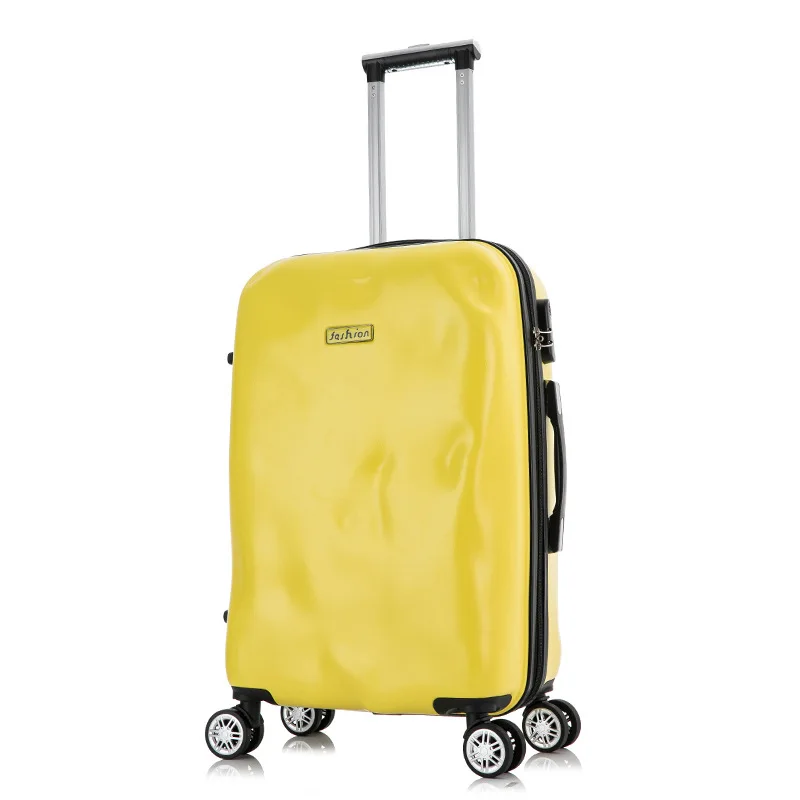 

New 20" 24" In Travel Rolling Luggage Airplane Suitcase Carry On Trolley Luggage Travel Suitcase On Wheels yellow
