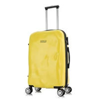 new 20 24 in travel rolling luggage airplane suitcase carry on trolley luggage travel suitcase on wheels yellow