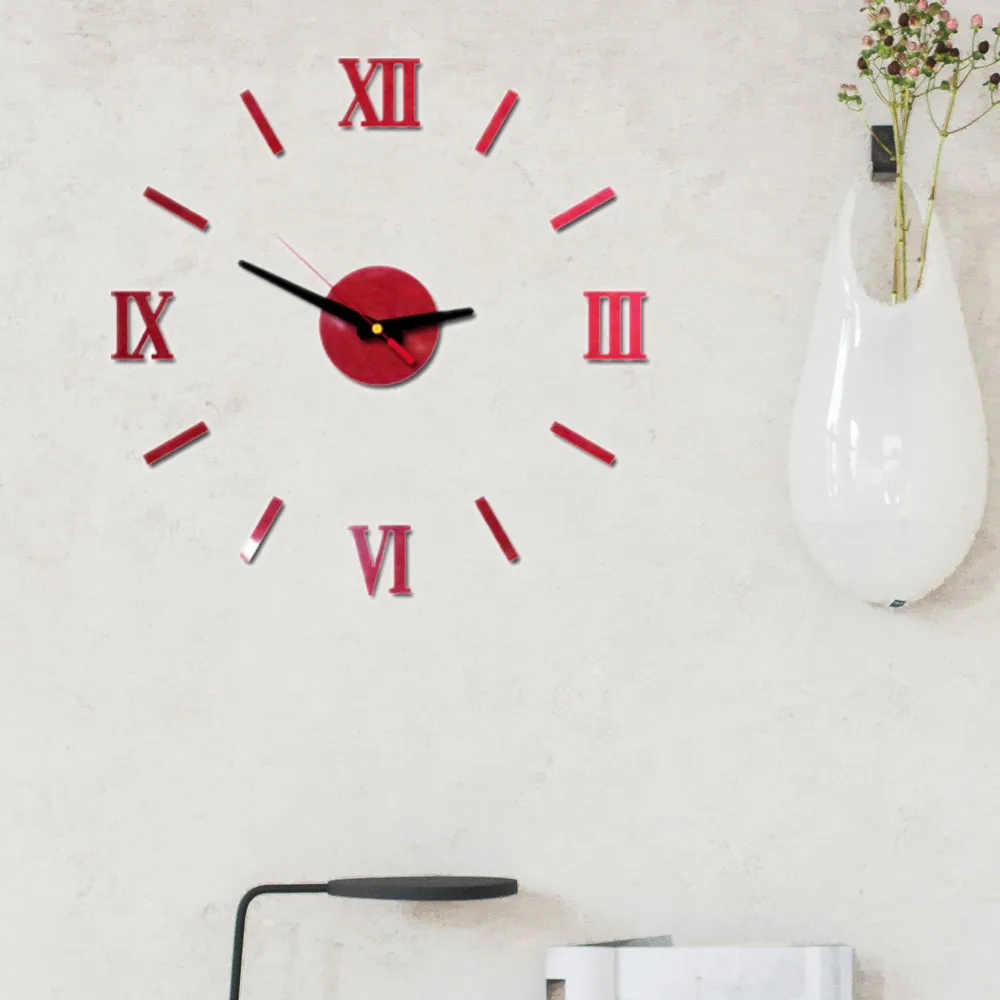 Современное искусство 3D DIY настенные стикеры Часы домашний декор