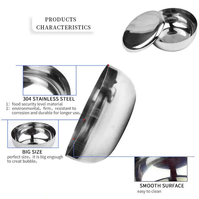 1 шт. чаша для бритья из нержавеющей стали легкая и прочная портативная