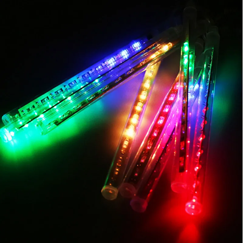 50cm 8 Tubes String 3x3/3x6 м светодиодный водонепроницаемый светильник-гирлянда с метеоритным дождем, Рождественская Свадебная занавеска, Сказочная гирлянда, Новогодняя гирлянда - Испускаемый цвет: 50cm 8 Tubes String