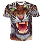 Новая футболка в стиле Харадзюку с тигром, брендовая Дизайнерская футболка с 3D принтом животных, Повседневная футболка, футболка для подростков, унисекс, футболка оверсайз, забавная футболка