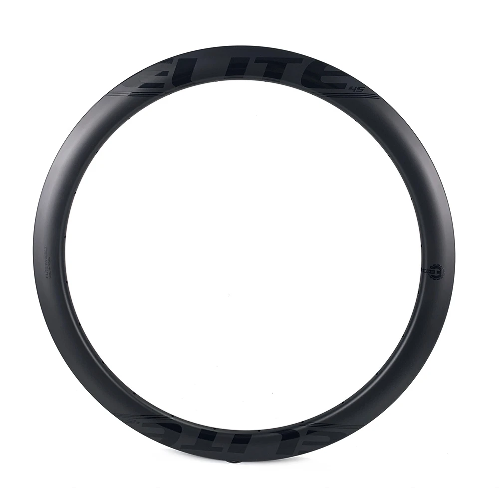 ELITEWHEELS 700c дорожный диск углеродный обод 45 мм Глубина бескамерная UD матовая