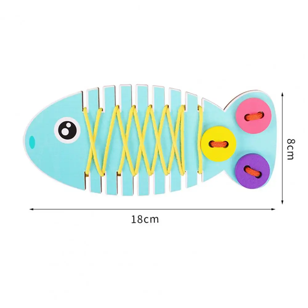 

Kids Cartoon Fish Button Thread Doll Girl Faux Hair Braid Practicing Board Game