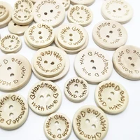50100pcs wooden buttons clothing decoration wedding decor handmade letter love diy crafts scrapbooking for sewing accessories