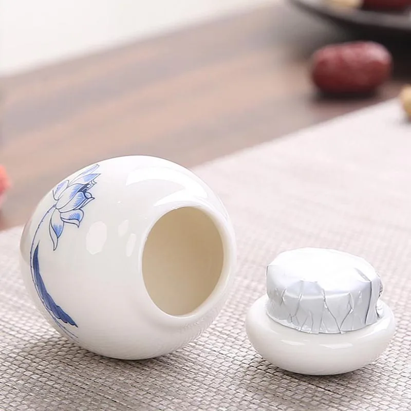 6 узоров компактный керамический контейнер для чая таблеток портативная