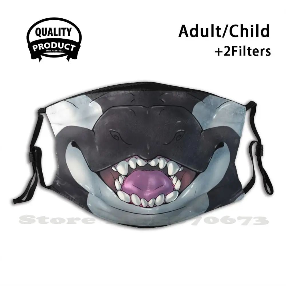 

Маска с животными-Toony Dino/Dragon-черная/белая (орка) противопылевая маска с фильтром для мужчин женщин мужчин детей девочек мальчиков и подростк...