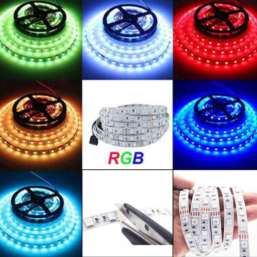 5050 RGB 12 В Светодиодная лента светильник водонепроницаемый кухонный под шкаф светодиодный светильник ing шкаф для спальни ТВ задний светильник Bajada De Cama