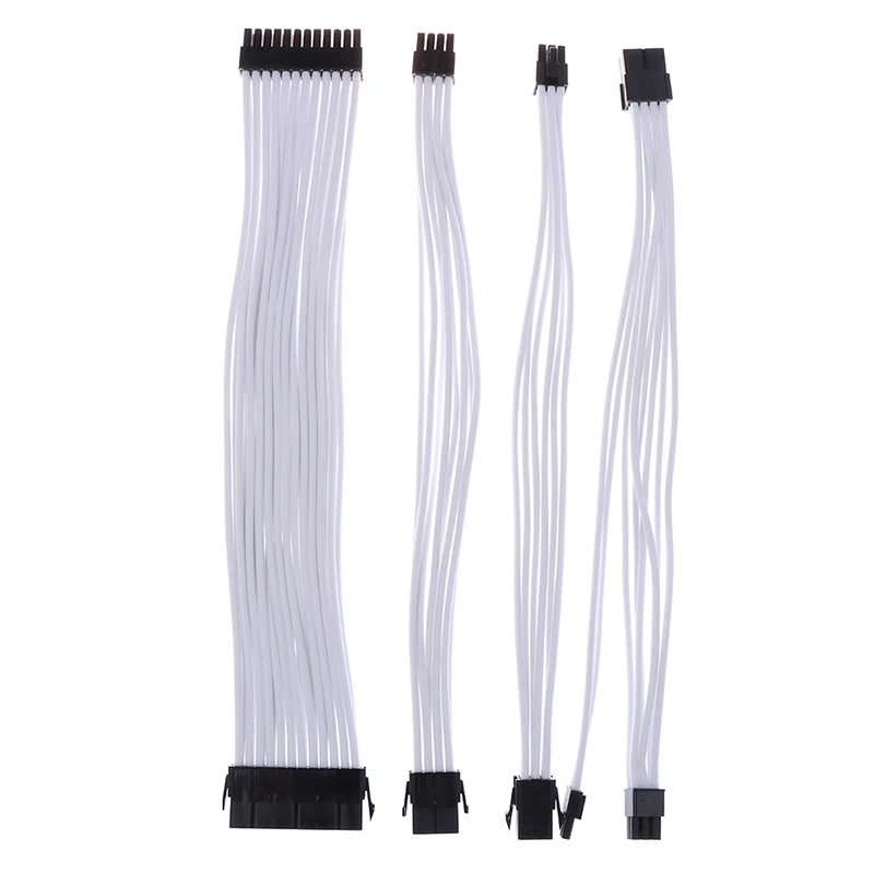 

Female to Male 18AWG Sleeved PSU Extension Power Cord / Cable Kits 1X ATX 24P CPU 8P 2X PCI-E 8P