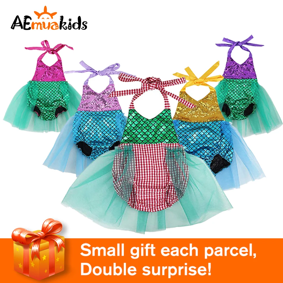 

Платье с блестками для маленькой девочки, летняя одежда для девочек платье принцессы-Русалочки с одевается милые маскарадные костюмы для д...