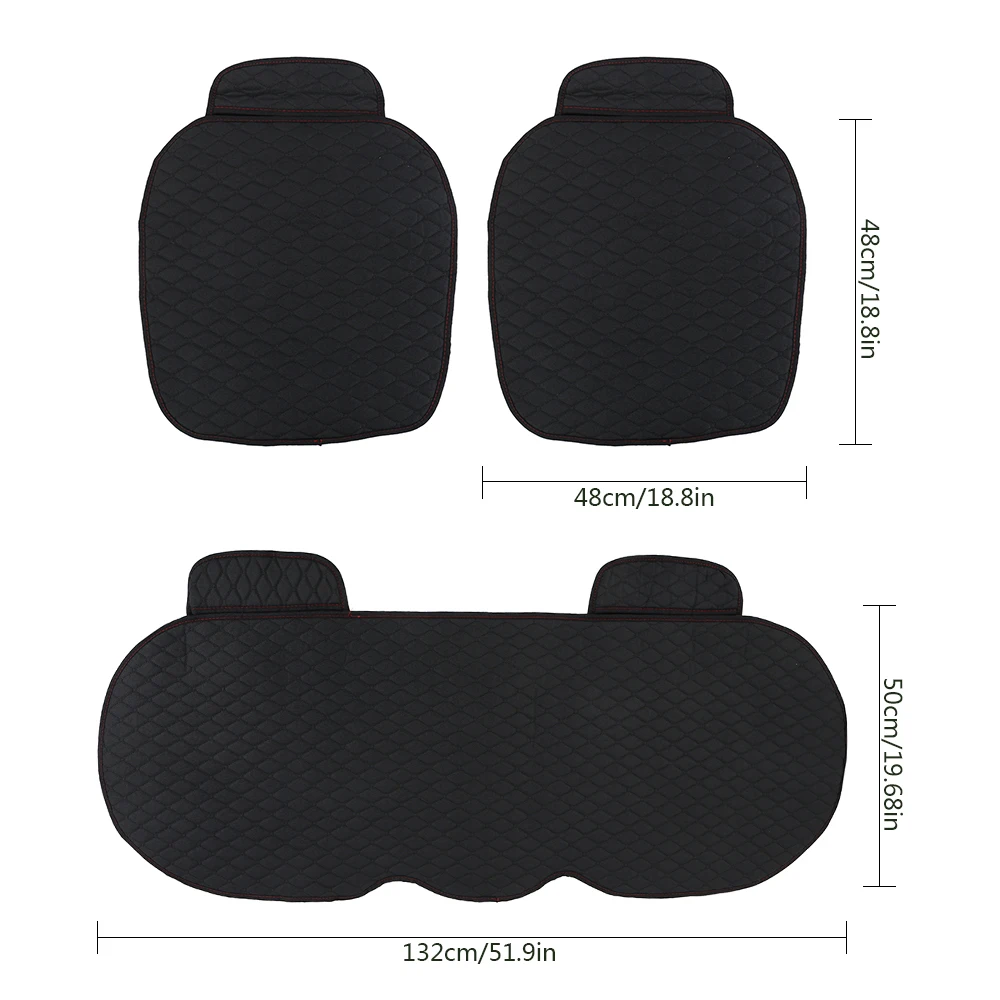 3 шт./лот универсальные чехлы для сидений автомобиля коврик Передняя Задняя