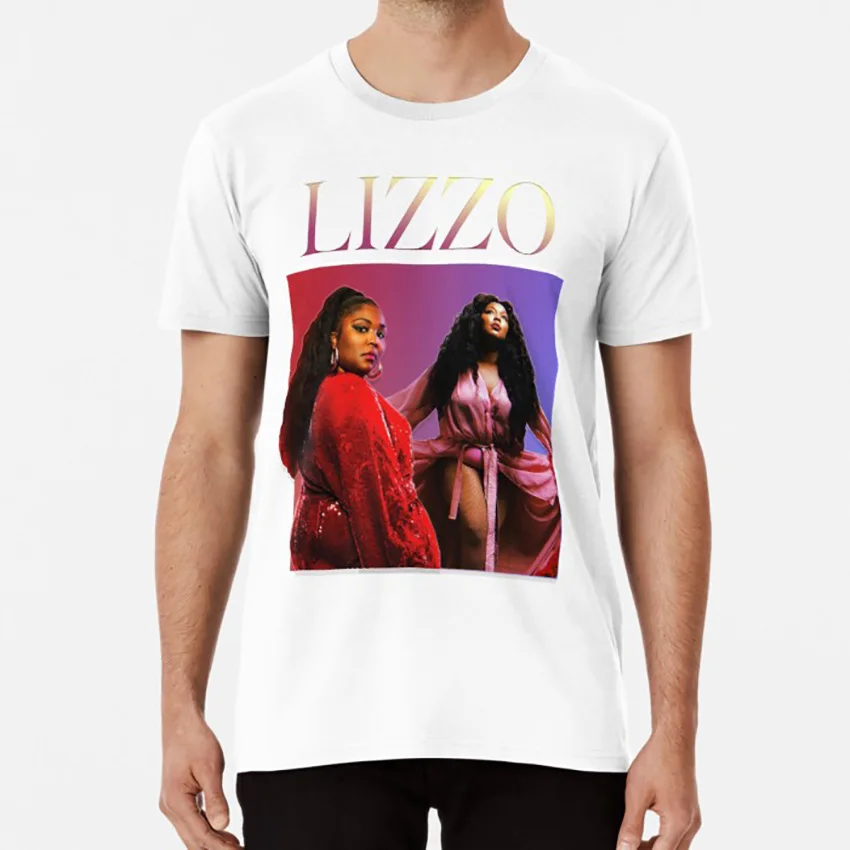 Белый Футболка Lizzo 90's, футболка lizzo cuz i love yoou lizzobangers lizzo merch, футболка 90 s, футболка с отворотом 90s - Цвет: Белый