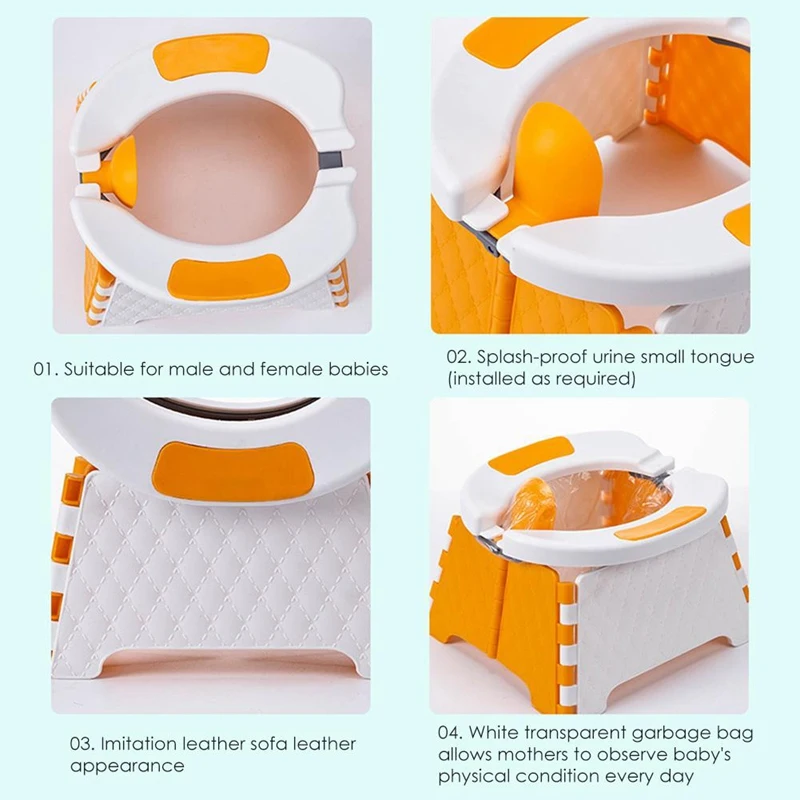 

Portable Road Pot for Children Folding Baby Boy Toilet Happy Travel Car Potty Training Chair Seat Toilet