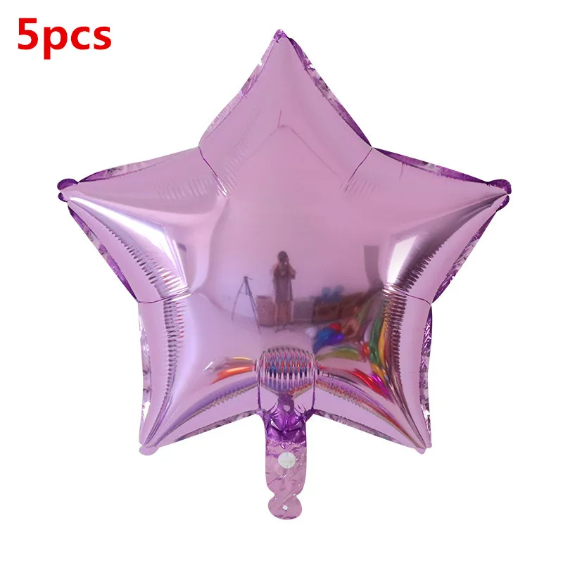 18inch light purple 12 дюймов металлические хромированные латексные шары корона с надписью «Happy Birthday», воздушные шары со звездами на свадьбу, день рождения, Детские вечерние украшения - Цвет: 18inch light purple