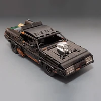 moc max black interceptor car building blocks kit motor rc muscle supercar model bricks remote control diy toy for children gift