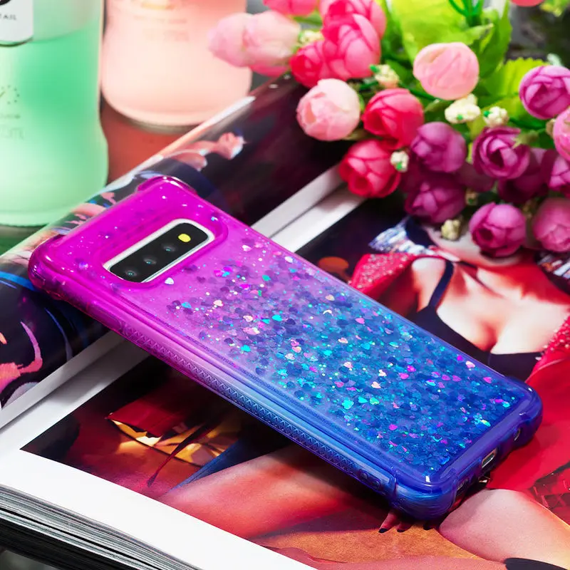 

Silicon Cover For Samsung Galaxy S10 Dynamic Liquid Quicksand Case For Samsung S 10 S10E S10 Plus Ultra Thin Protection Cases
