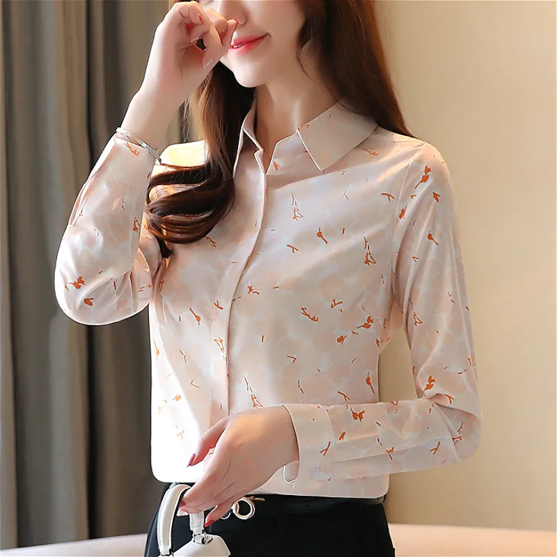 Blusas mujer de moda 2019 женские Топы шифоновая блузка рубашка для женщин топы с длинными