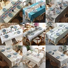 Прямоугольная хлопчатобумажная льняная Водонепроницаемая скатерть tovaglia antimacchia для свадьбы обевечерние НКИ нордическая Декоративная скатерть Декор