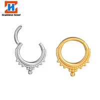 316l stainless steel piercing nose ring clicker hinge nose septum helix tragus cartilage daith earrings body piercing jewelry