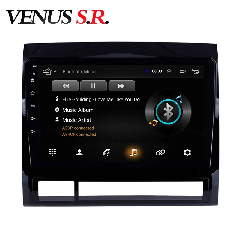 Автомобильный DVD плеер VenusSR Android 9 1 2.5D GPS навигация мультимедийный для Toyota Tacoma Hilux