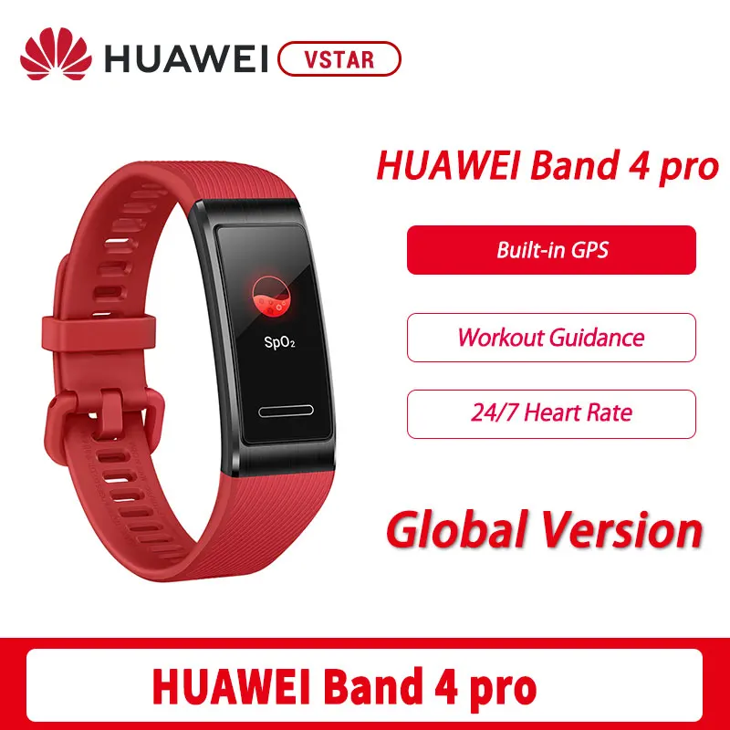 Глобальная версия браслете Huawei Band 4 Pro активно матричные осид 0 95 'металлический