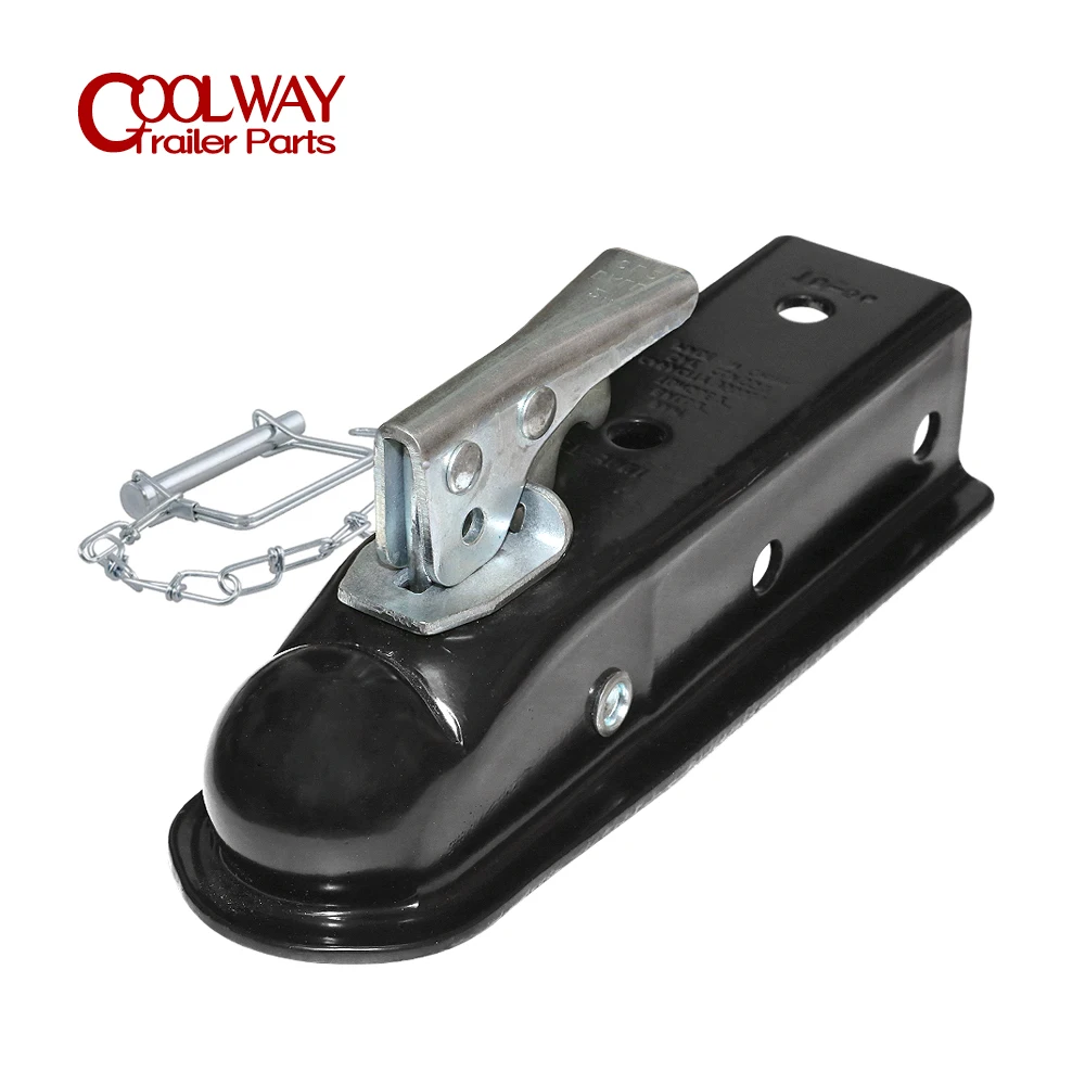 

Black Trailer Coupler 2 X 2 Hitch Ball Coupling Straight Tongue 3500 Lbs RV Parts Camper Caravan Accessories