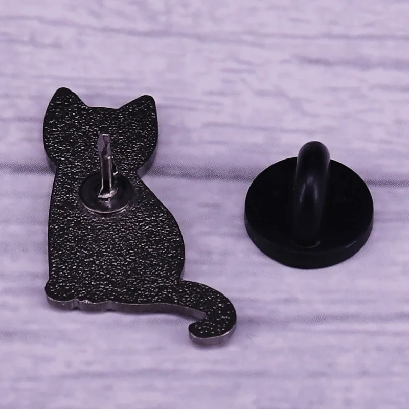 Эмалированная заколка в виде кошек скелета милый ужасный рентгеновский значок с
