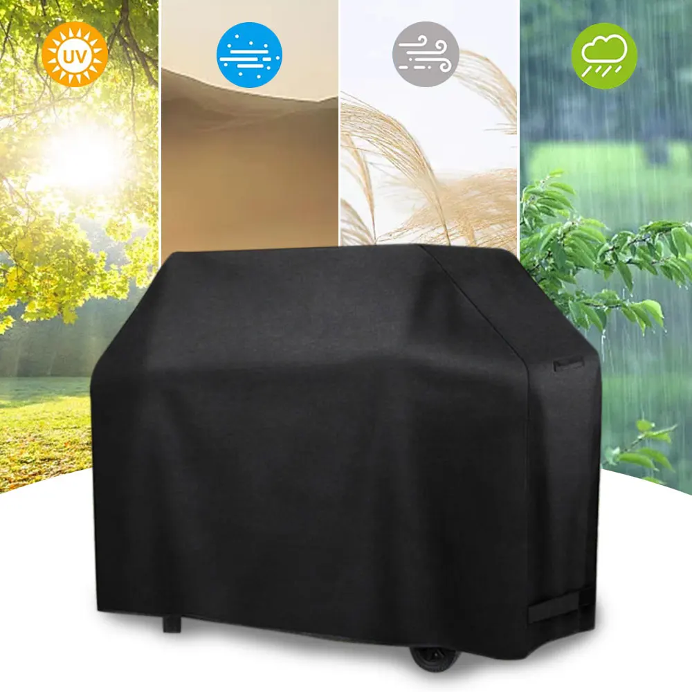 

BBQ Grill Cover Outdoor Waterproof Windproof Garden Patio Protection Barbecue Smoker Protector Heavy Duty Char Broil Grill Cover