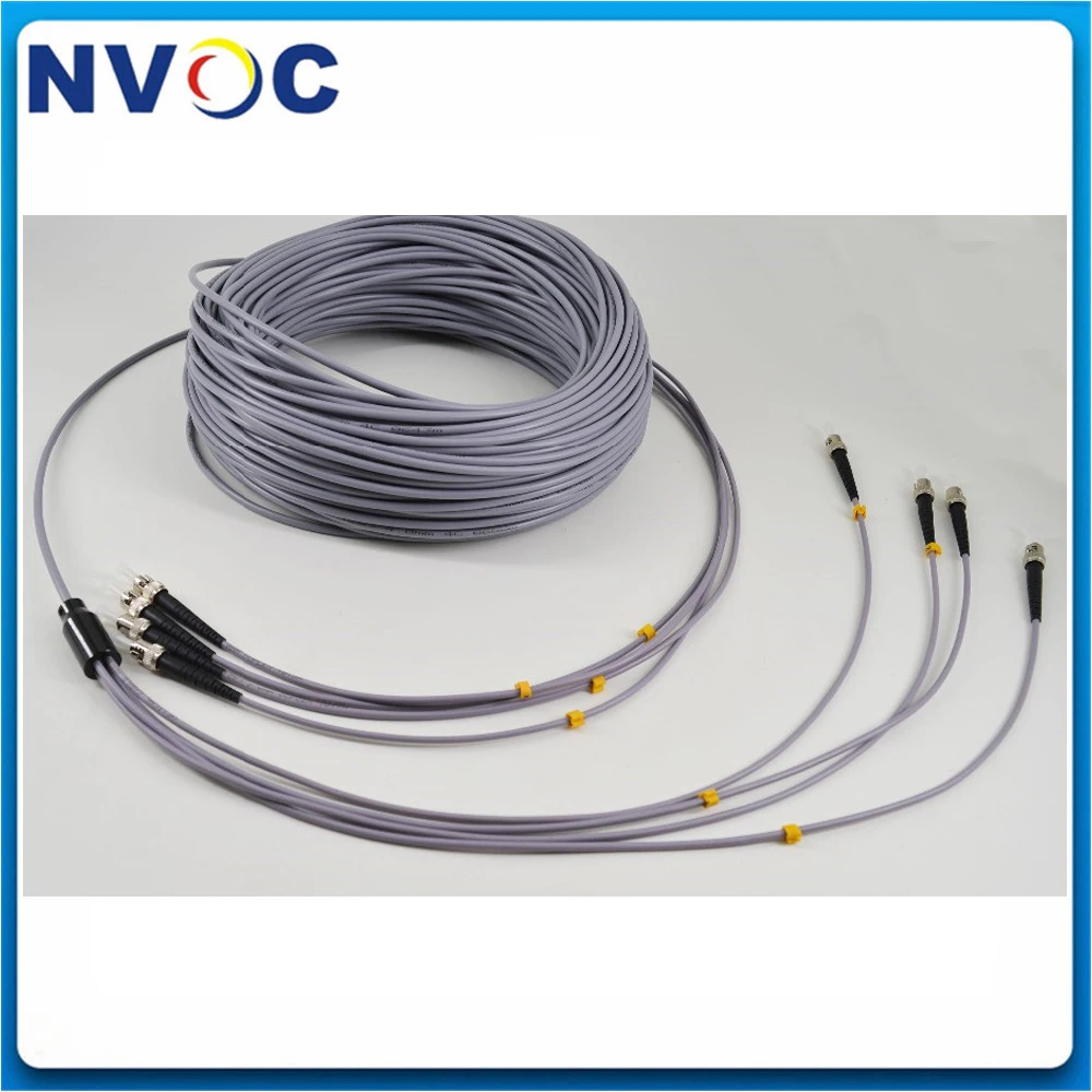 5pcs 5mtr 4core Armored Fiber Patchcords SC LC FC ST Multimode OM2 5M 4Fibers MM Optic Patch Cord Cable | Мобильные телефоны и