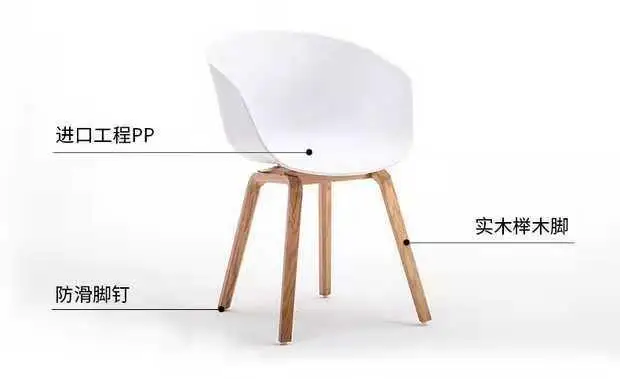Заводской магазин обеденное кресло скандинавский простой стул из твердой