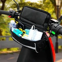 motorcycle front handlebar storage bag universal waterproof front fork pouch electric car bicycle handlebar bag shoulder bag