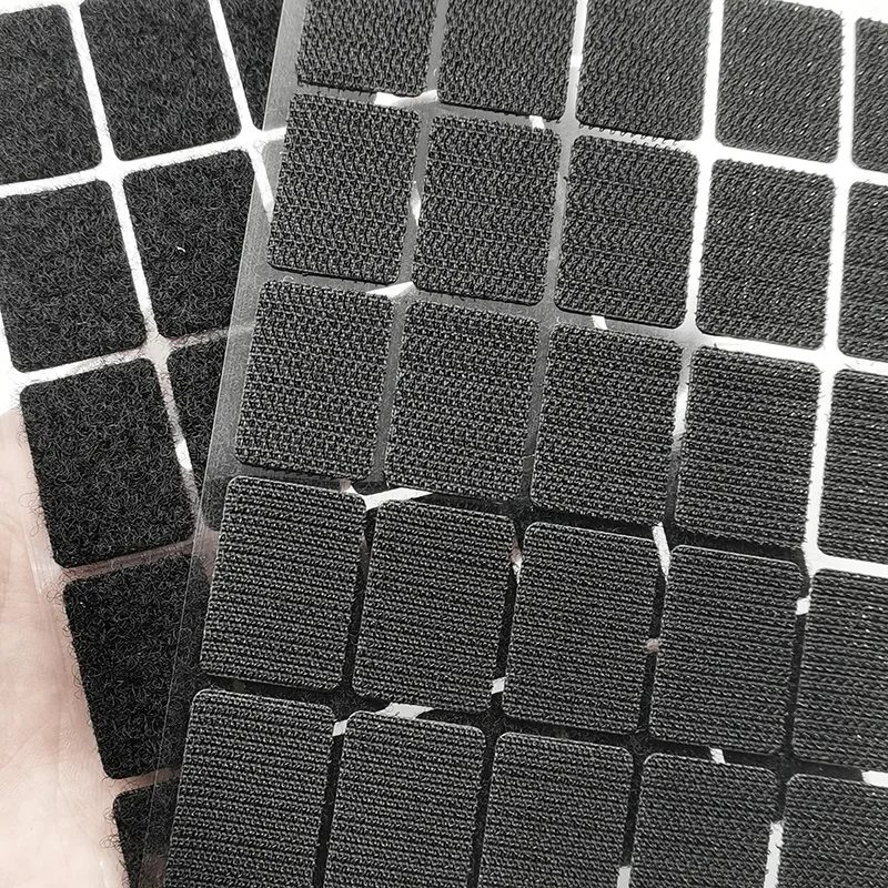 

50pairs 20x28mm Black Self Adhesive Fastener Tape Hook Loop Disks Magic Round Double Side Sticker Nylon With Glue